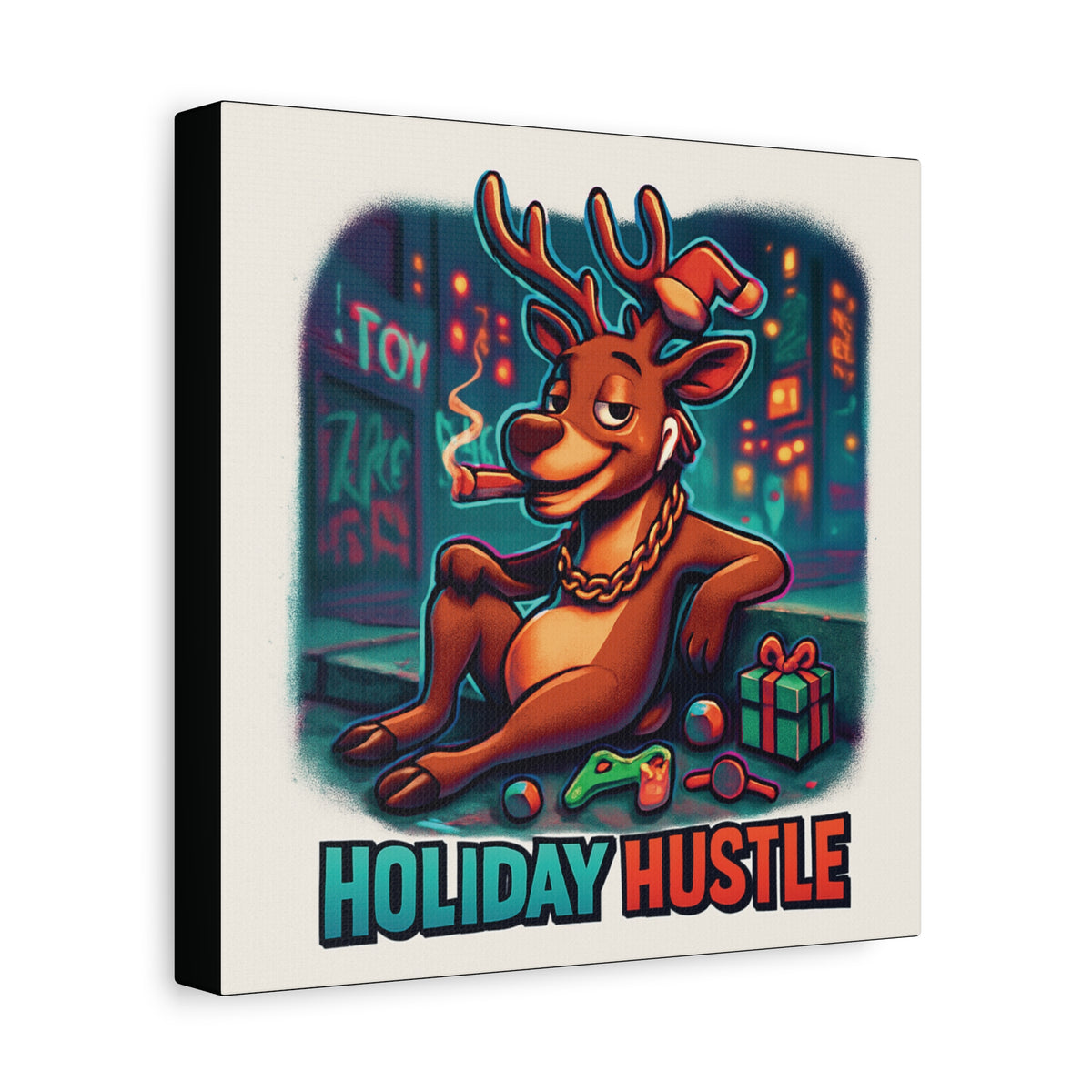 Christmas Matte Canvas Wall Art — Holiday Stretched Canvas 1.25