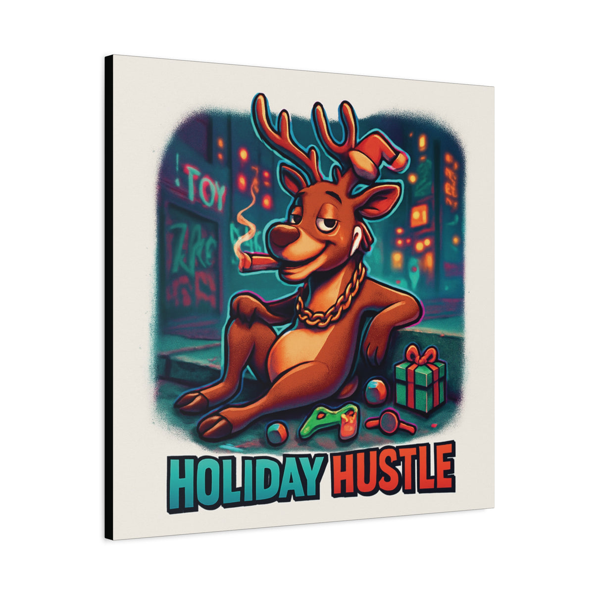 Christmas Matte Canvas Wall Art — Holiday Stretched Canvas 1.25