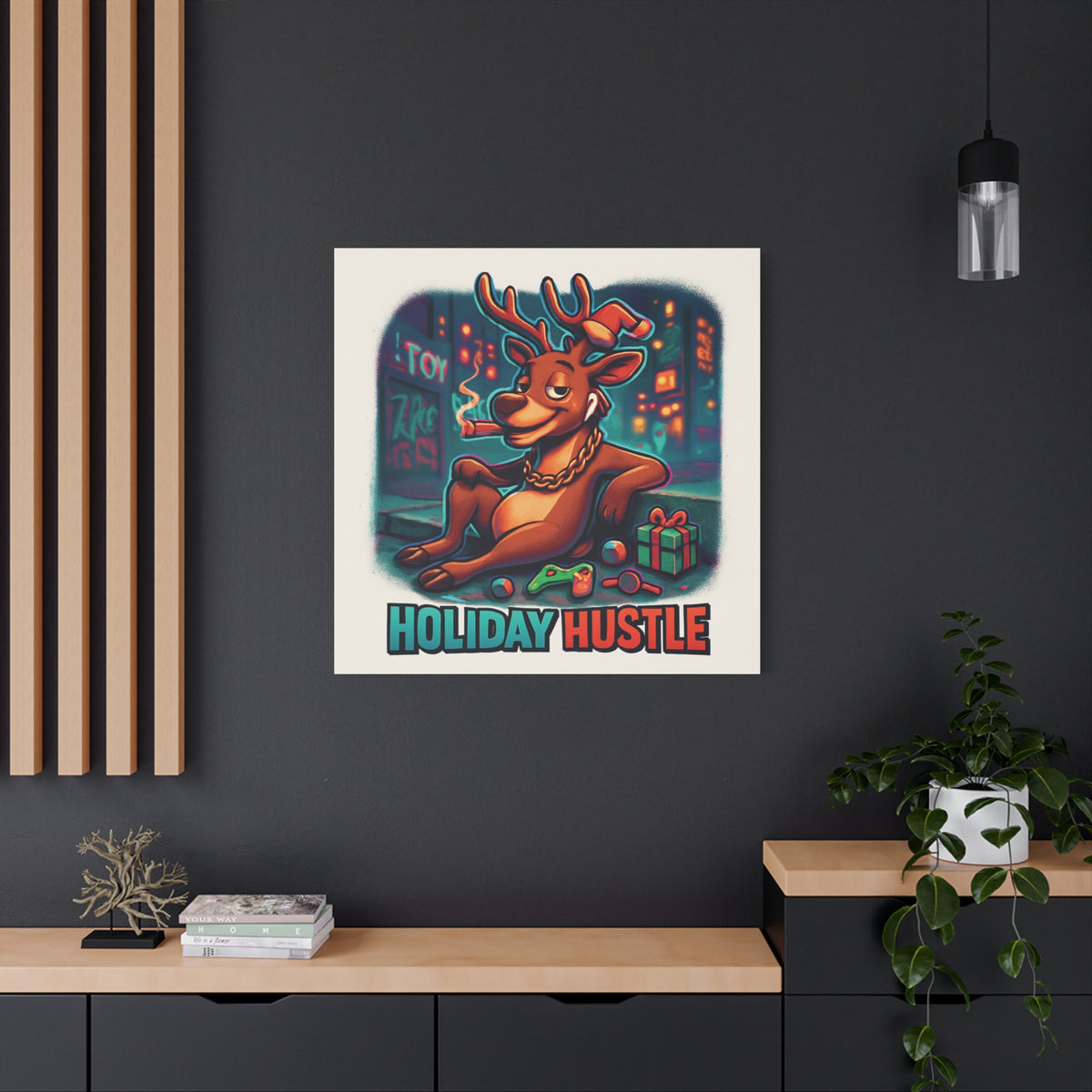 Christmas Matte Canvas Wall Art — Holiday Stretched Canvas 1.25